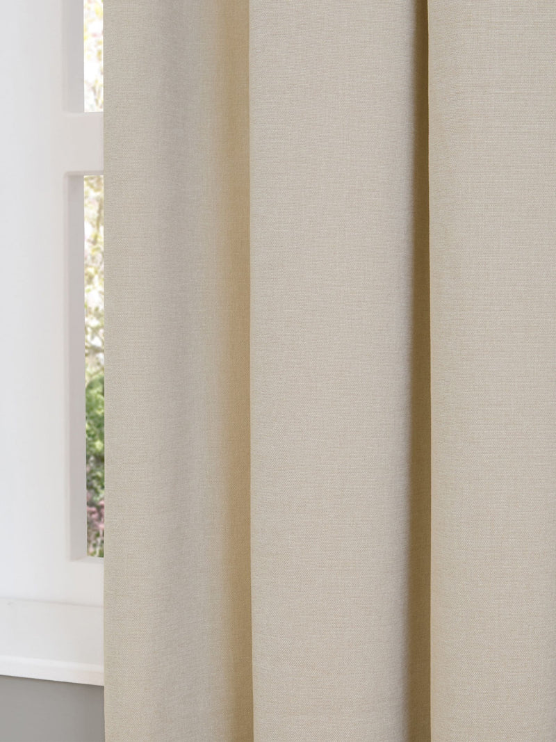 Furn ecru chenille pencil pleat blackout curtains, UK version