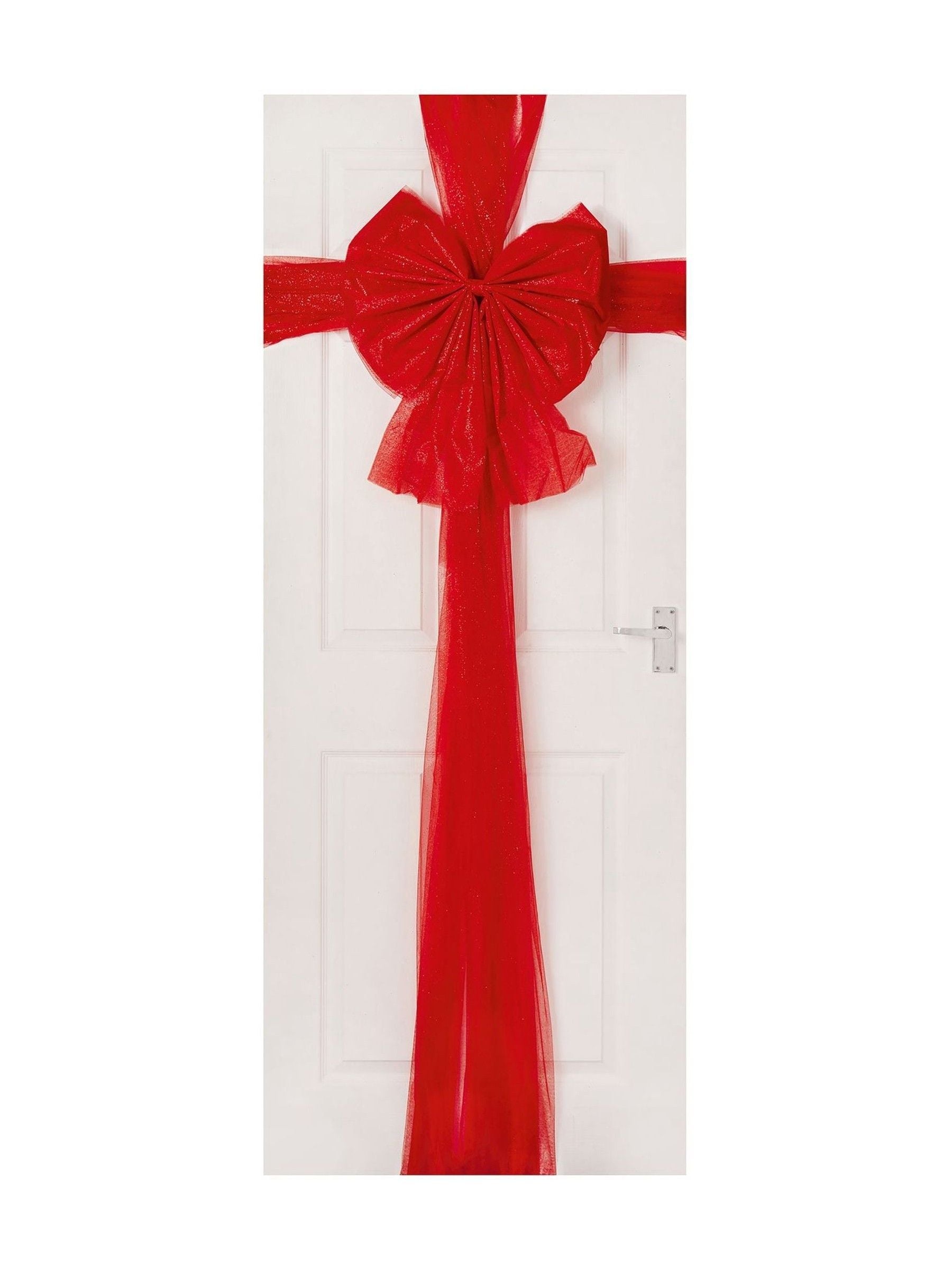 Premier Decorations red Christmas door bow 48x60cm - British product