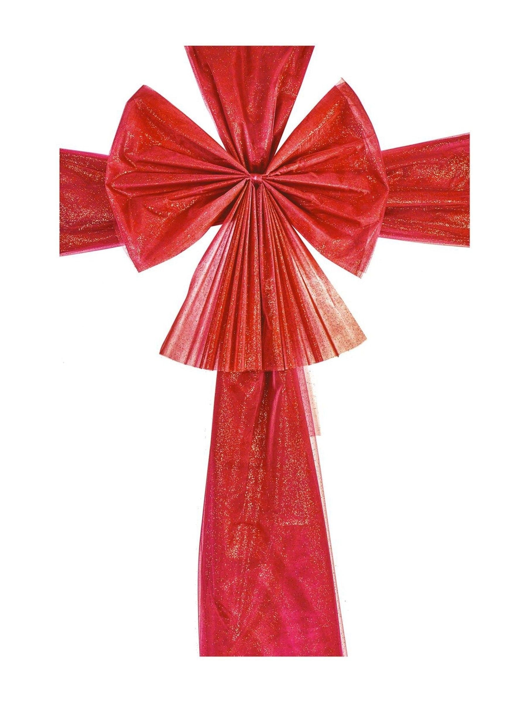 Premier Decorations red Christmas door bow 48x60cm - British product