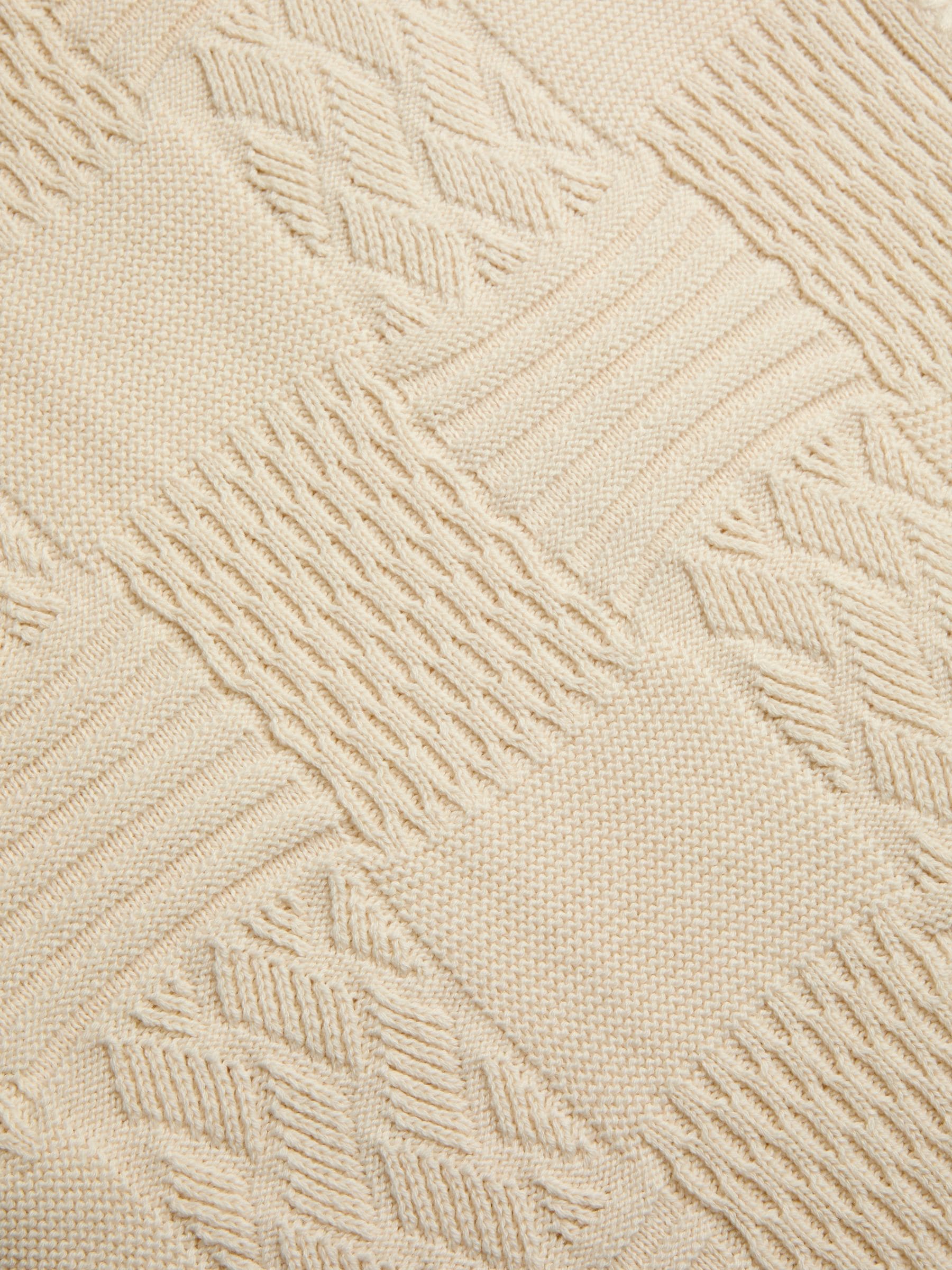 JoJo Maman Bébé cream patchwork knitted blanket 90x70cm, UK version