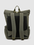 Reiss Khaki Green Technical Roll-Top Backpack, imported from the UK