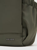 Reiss Khaki Green Technical Roll-Top Backpack, imported from the UK