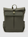 Reiss Khaki Green Technical Roll-Top Backpack, imported from the UK