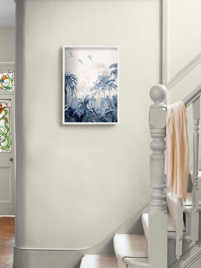 Next Graham & Brown Paradise Jungle Blue White Frame Wall Art- Buy online at McGrocer
