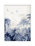 Graham & Brown Paradise Jungle Blue framed wall art 53x73cm - British product
