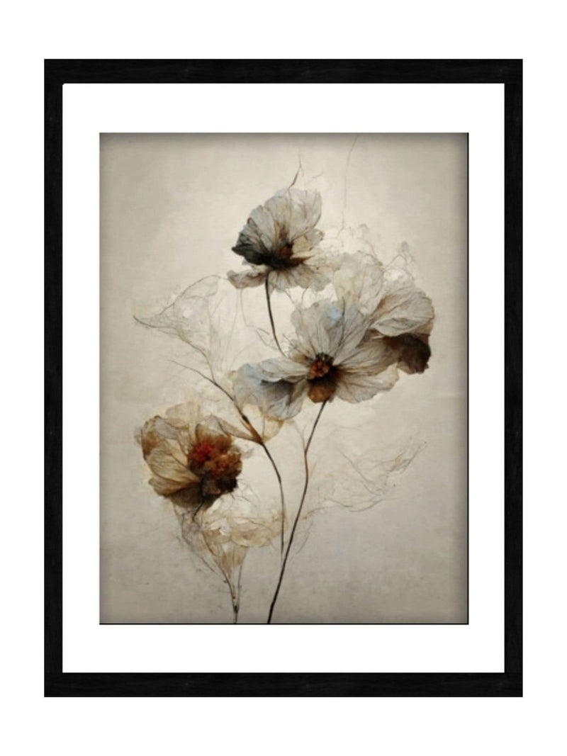 Graham & Brown delicate floral black frame wall art (British brand)