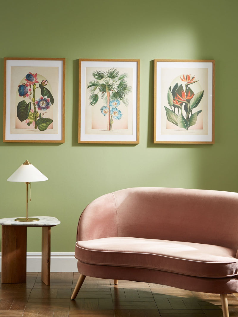 Graham & Brown Botanique Jungle framed art green wood frame, UK version