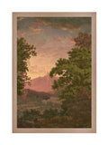 Graham & Brown Multicolour Sketch Forest Sunset Wood Frame
