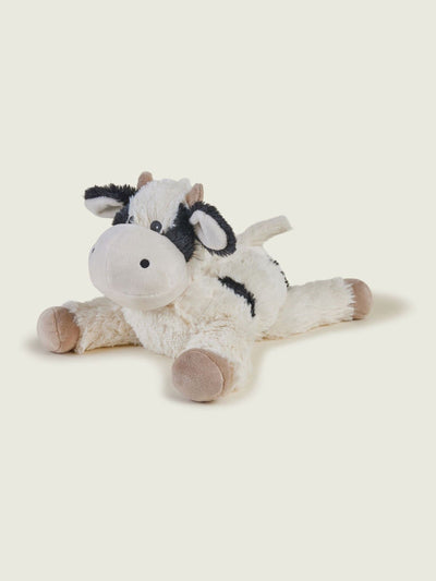 Next Warmies White and Brown Large Laying Cow Fully Heatable Soft Toy- Buy online at McGrocer