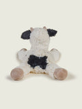 Warmies heatable cow soft toy white and brown, imported from the UK
