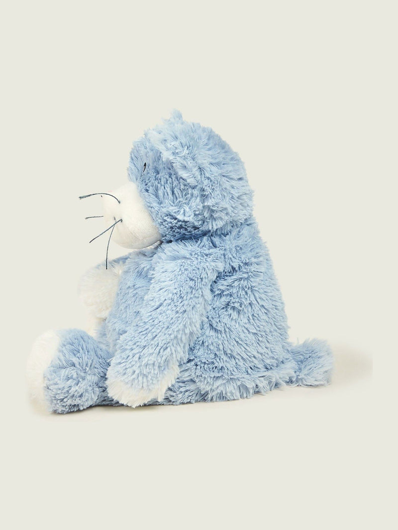 Warmies Blue Large Cat heatable soft toy - British product