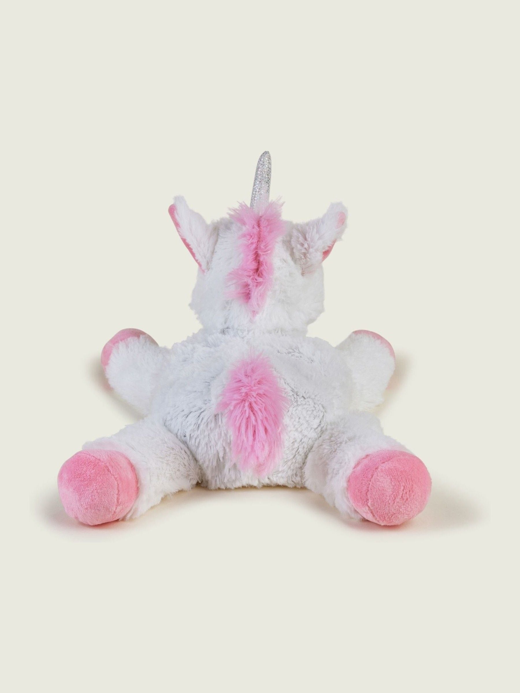 Warmies white large laying unicorn heatable soft toy, UK version