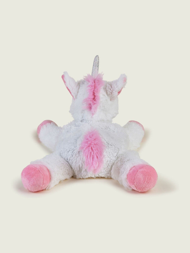 Warmies white large laying unicorn heatable soft toy, UK version