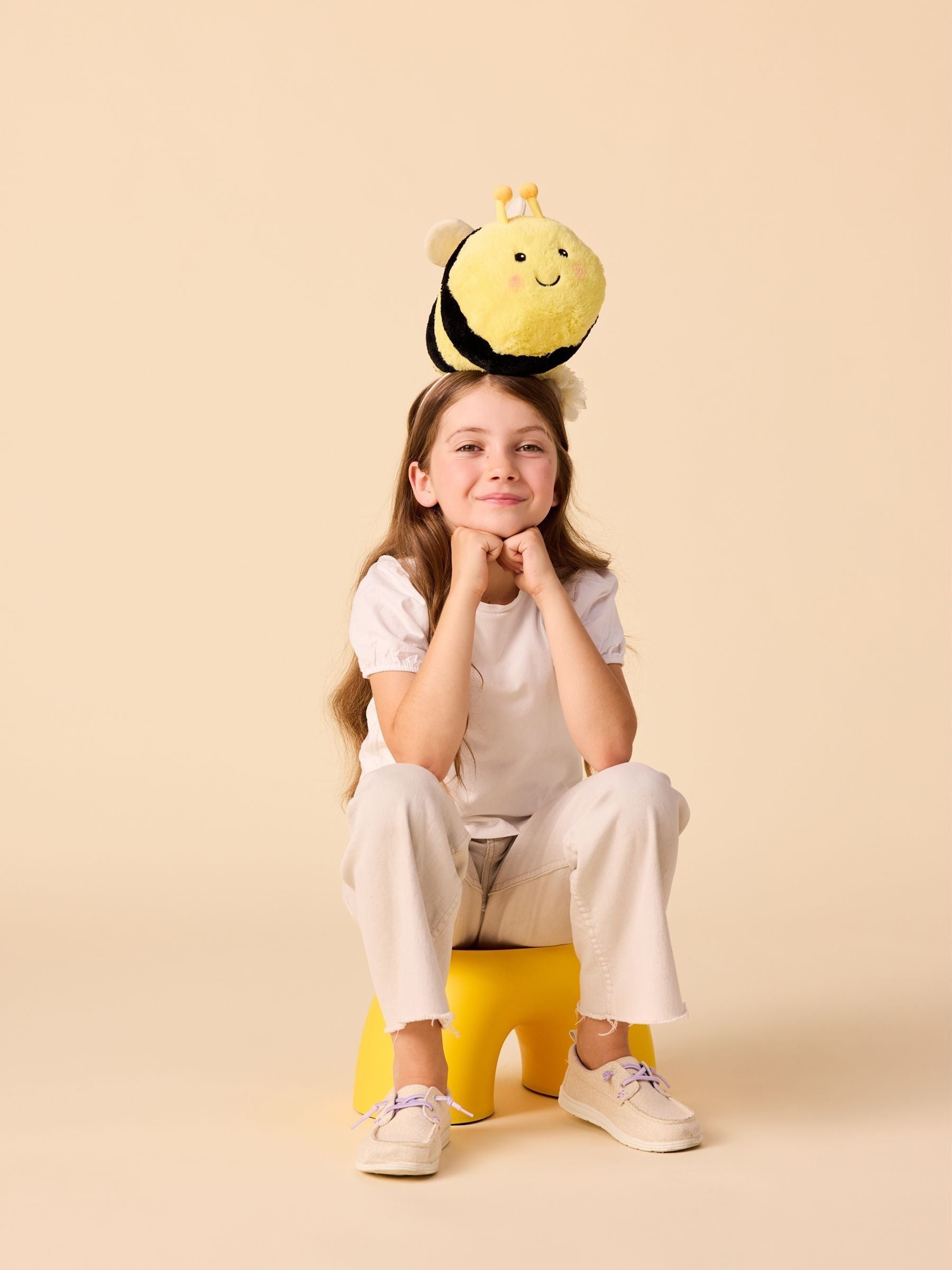 Warmies heatable soft toy honey bee large, imported from the UK
