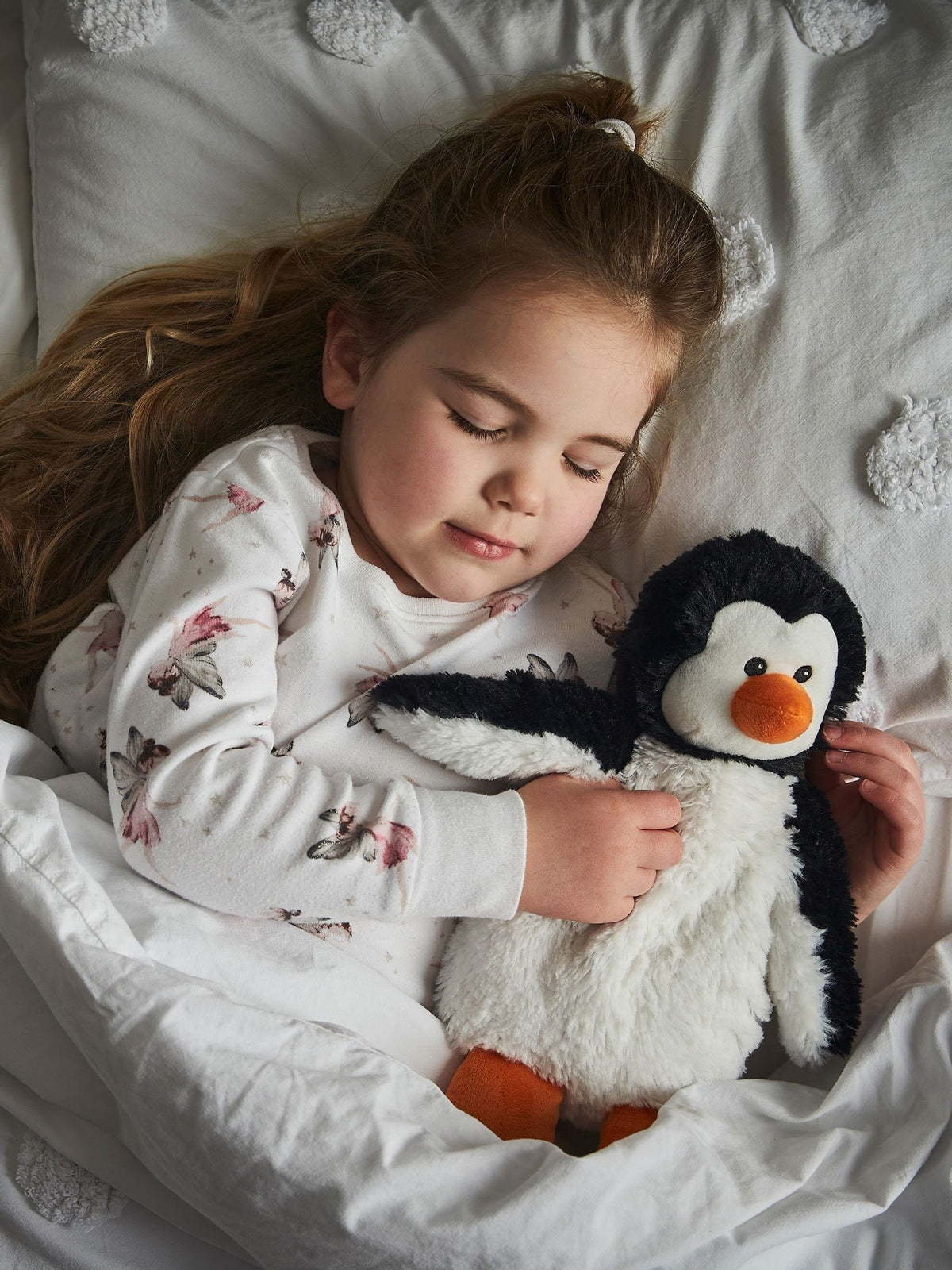 Warmies black and white penguin heatable soft toy large, imported from the UK