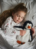 Warmies black and white penguin heatable soft toy large, imported from the UK
