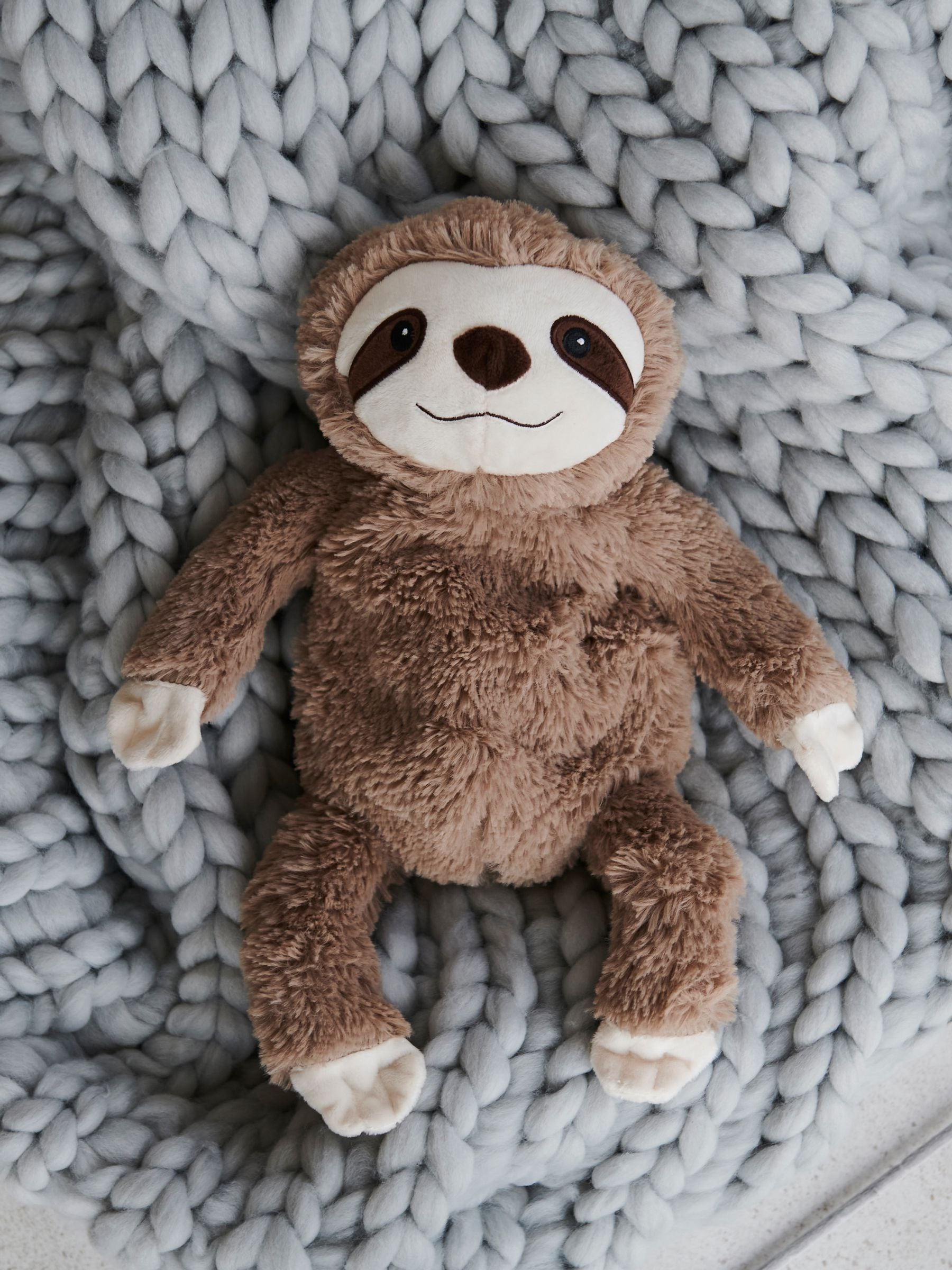 Warmies heatable sloth soft toy large brown - British product