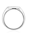 The Diamond Store men's lab diamond signet ring in sterling silver (British brand)