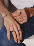 The Diamond Store men's lab diamond signet ring in sterling silver (British brand)