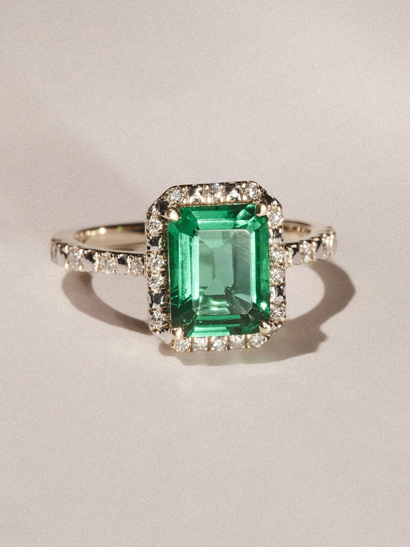 The Diamond Store lab emerald diamond ring 1.50ct, imported from the UK