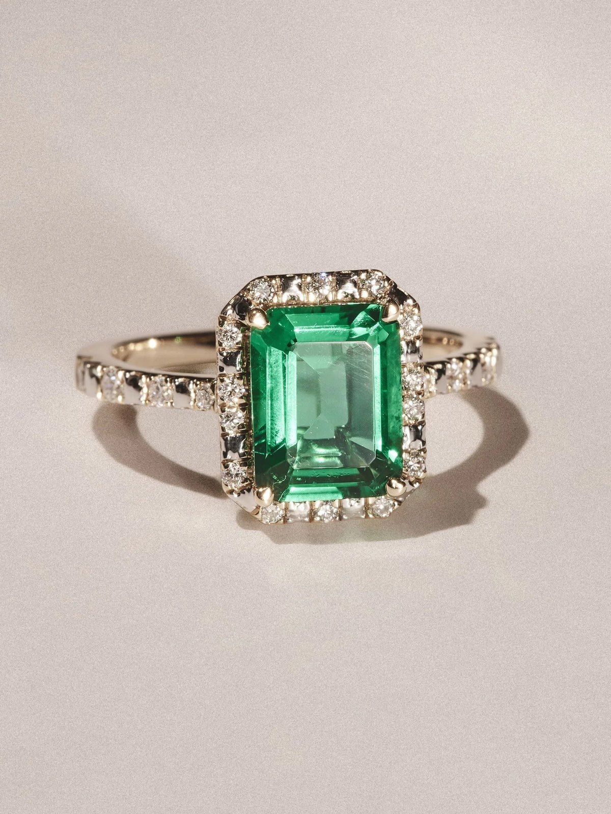 The Diamond Store lab emerald diamond ring 1.50ct, imported from the UK