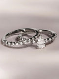 The Diamond Store Silver Solstice pear cut lab diamond engagement ring 0.80ct (British brand)