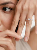 The Diamond Store Silver Solstice pear cut lab diamond engagement ring 0.80ct (British brand)