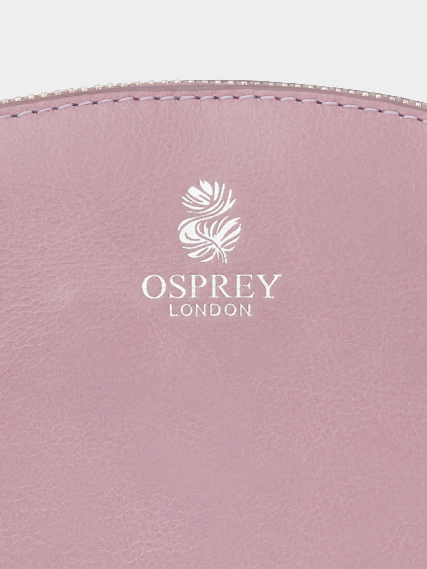 Osprey London Wentworth purple leather make up bag, UK version