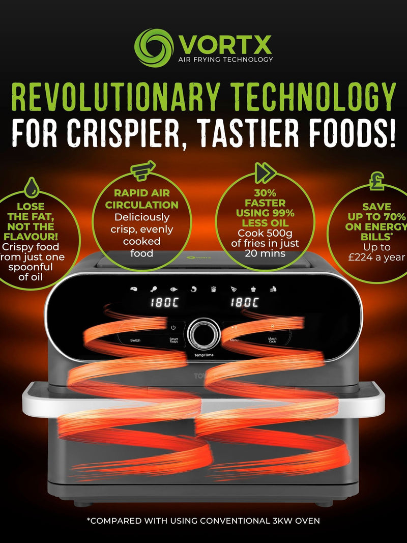 Tower Graphite Elite Flexi-Drawer air fryer 11L, UK version