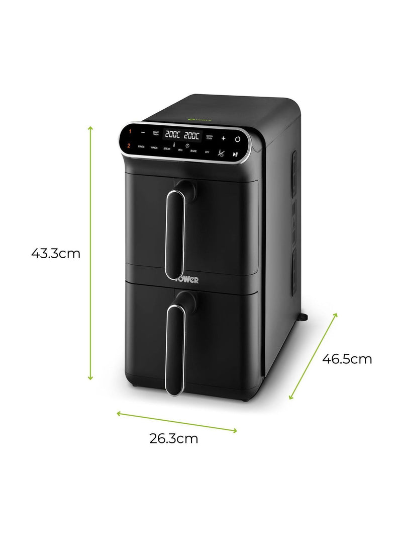 Tower Vortx XL dual layer air fryer 11L black, UK version
