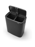 Brabantia Matt Black Bo Touch Bin 2 x 30L - British product