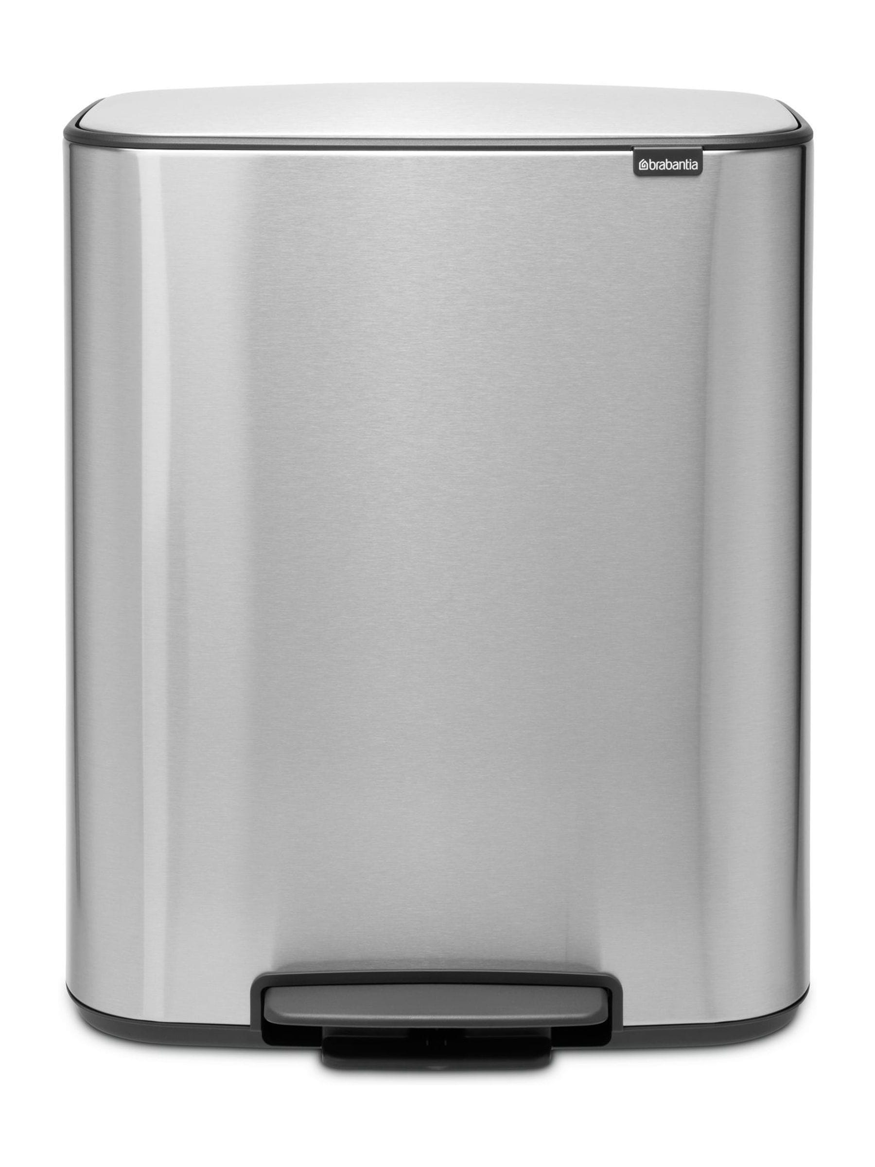 Brabantia Matt Steel Fingerprint Proof Bo Pedal Bin 2 x 30L - British product