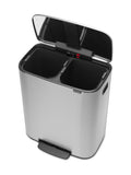 Brabantia Matt Steel Fingerprint Proof Bo Pedal Bin 2 x 30L - British product