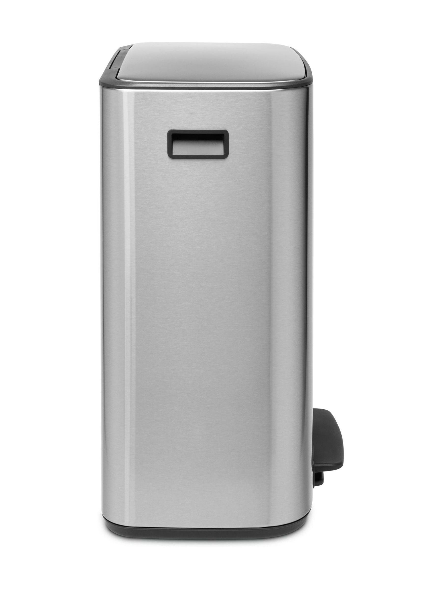 Brabantia Matt Steel Fingerprint Proof Bo Pedal Bin 2 x 30L - British product
