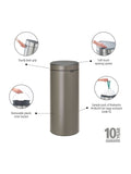 Brabantia Platinum Touch Bin New 30L