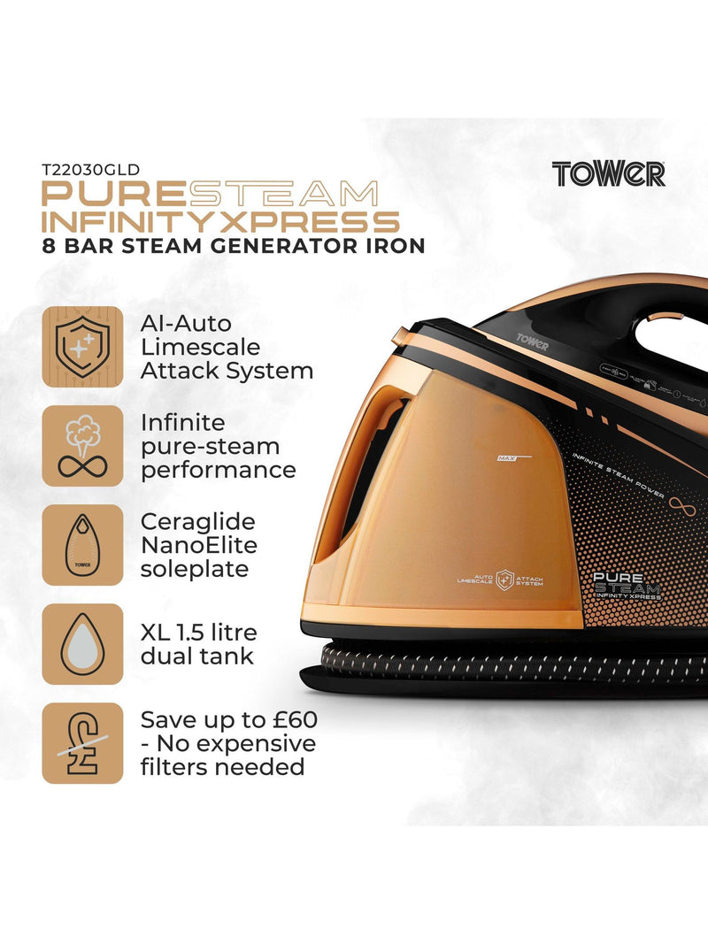 Tower Black Gold steam generator iron - British product