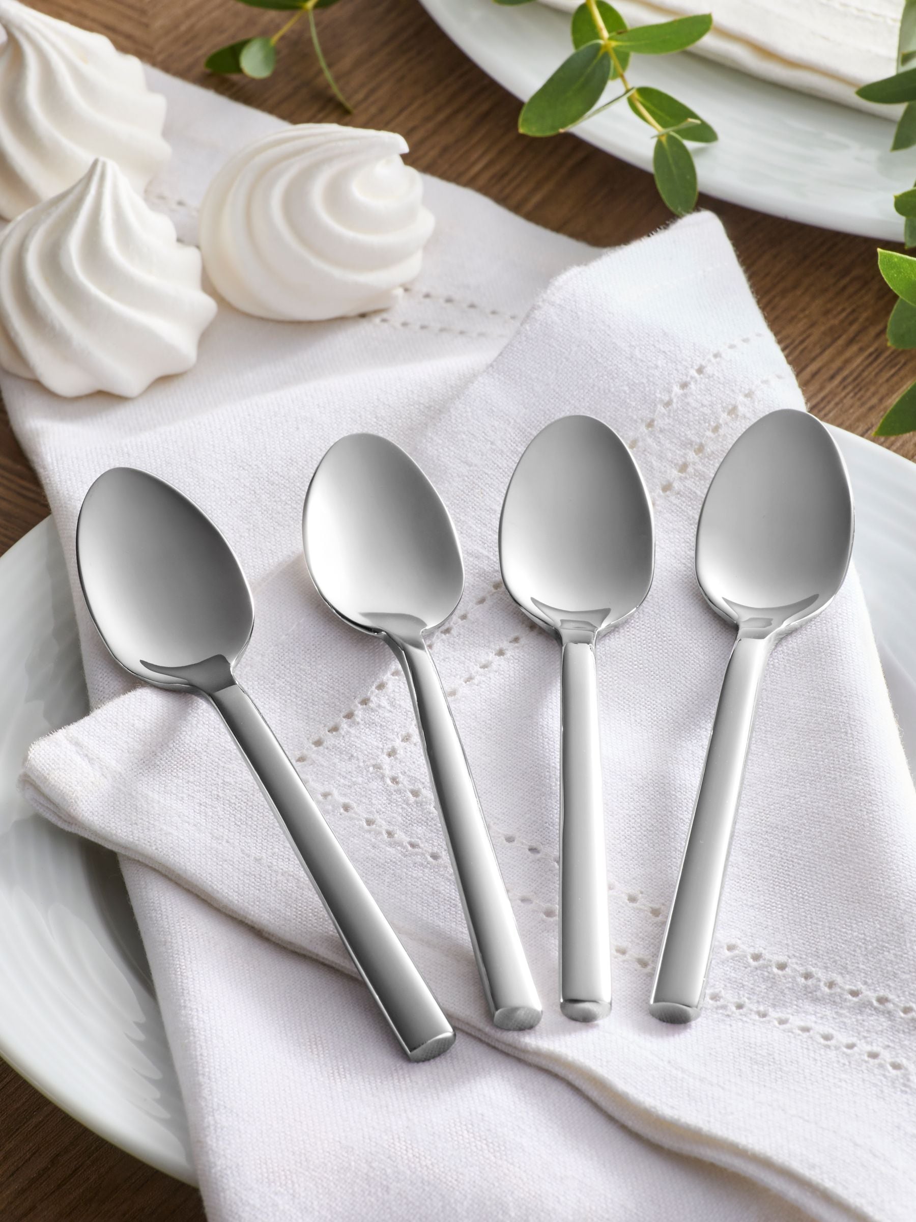 Silver Hampton 4 Piece Tea Spoon Stainless Steel Cutlery Set
