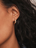 Gold-Tone Irregular Hoop Earrings with Clasp Fastening