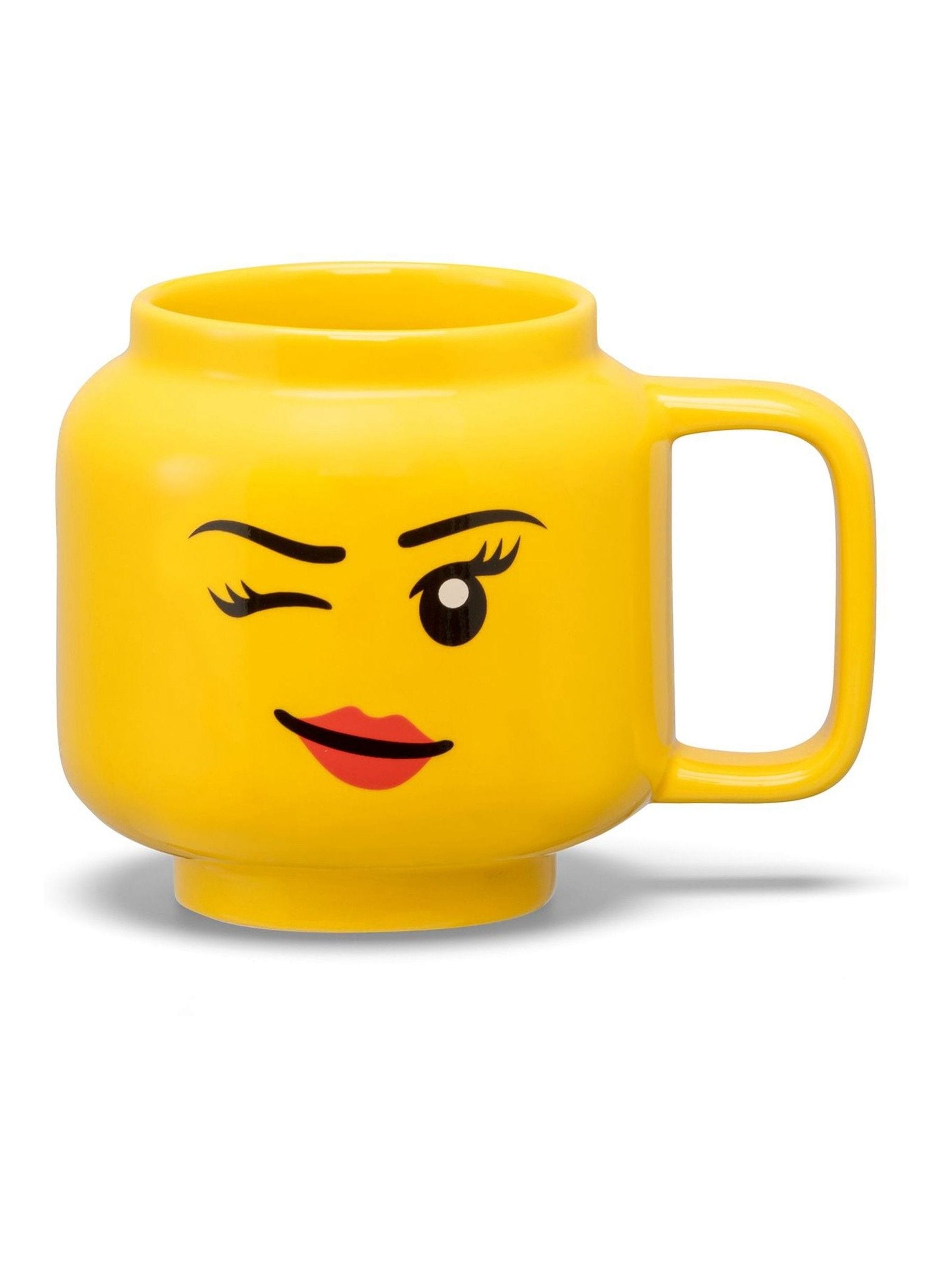 Lego winking minifigure head mug 255ml, UK version