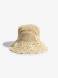 Lipsy natural shell embellished bucket hat (British brand)