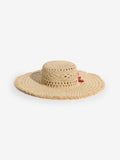 Lipsy natural openwork flower floppy hat, UK version