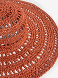 Friends Like These orange openwork floppy beach hat (British brand)