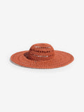 Friends Like These orange openwork floppy beach hat (British brand)