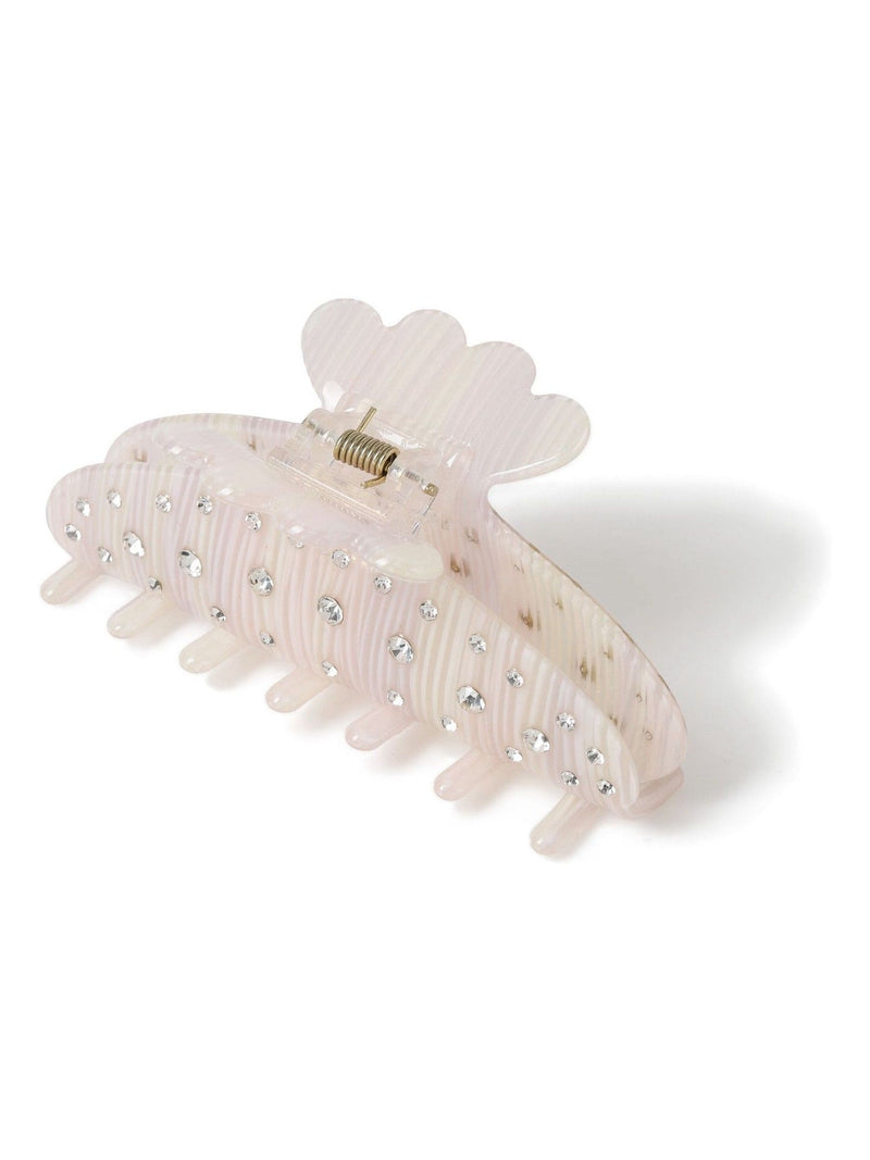 Aela cream resin rhinestone hair claw (British brand)