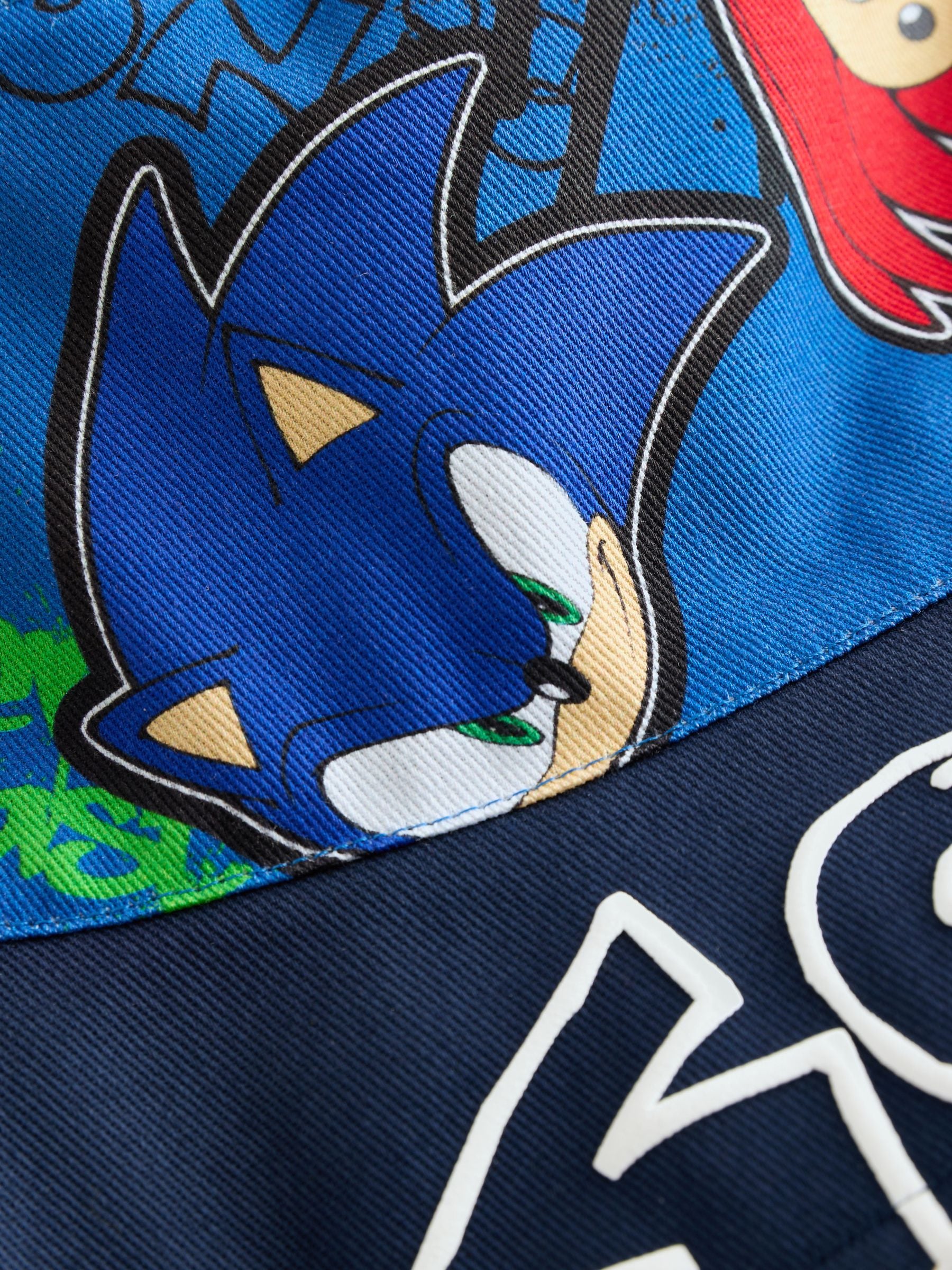 Sonic bucket hat blue black for kids 3-13yrs, UK version