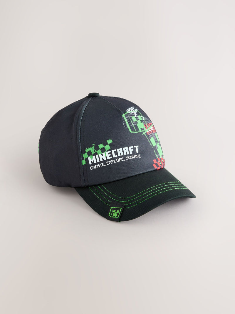 Black Minecraft Cotton Cap (5-13yrs)