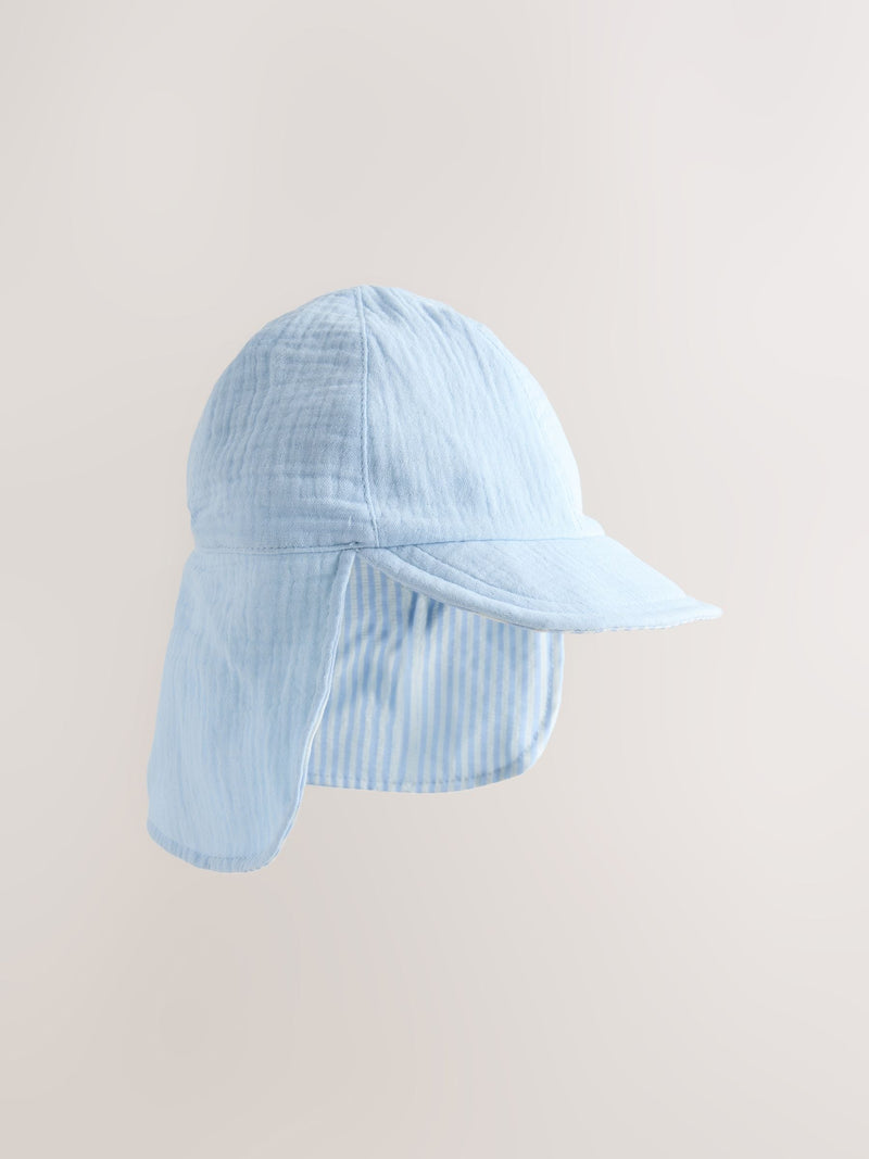 Reversible legionnaire hat for children in blue and white - British product