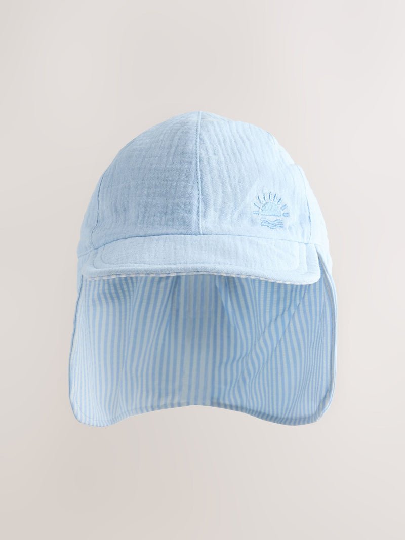 Reversible legionnaire hat for children in blue and white - British product
