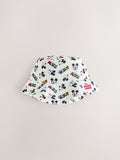Disney Mickey Mouse all-over-print bucket hat ecru white (British brand)