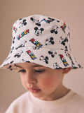 Disney Mickey Mouse all-over-print bucket hat ecru white (British brand)
